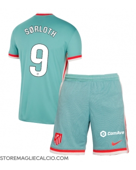 Atletico Madrid Alexander Sorloth #9 Maglia Gara Trasferta Repliche 2024-25 Bambino